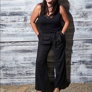 NWT torrid linen pants black wide leg size 14